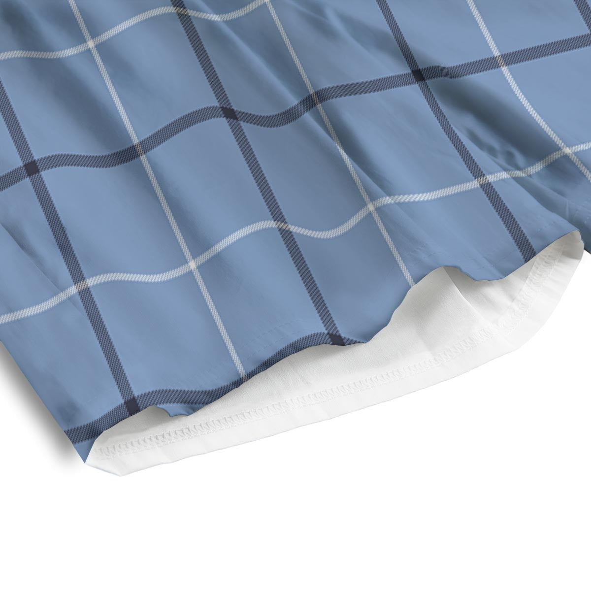 Tattersall Solf Blue Print Pattern Men's Athletic Shorts