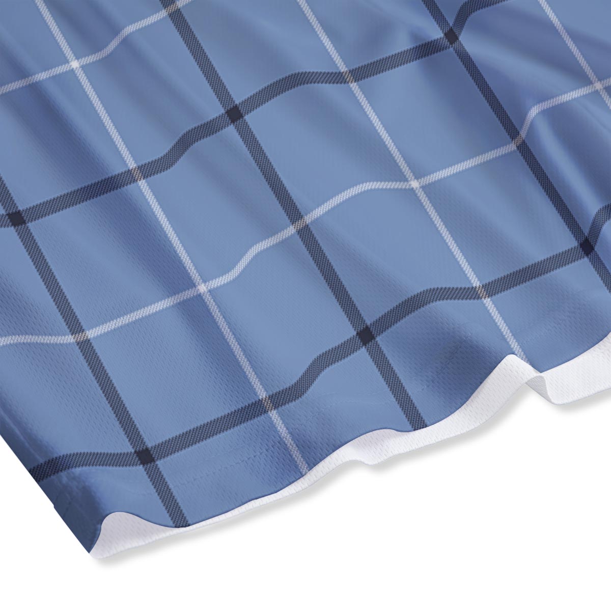 Tattersall Solf Blue Print Pattern Mesh Shorts