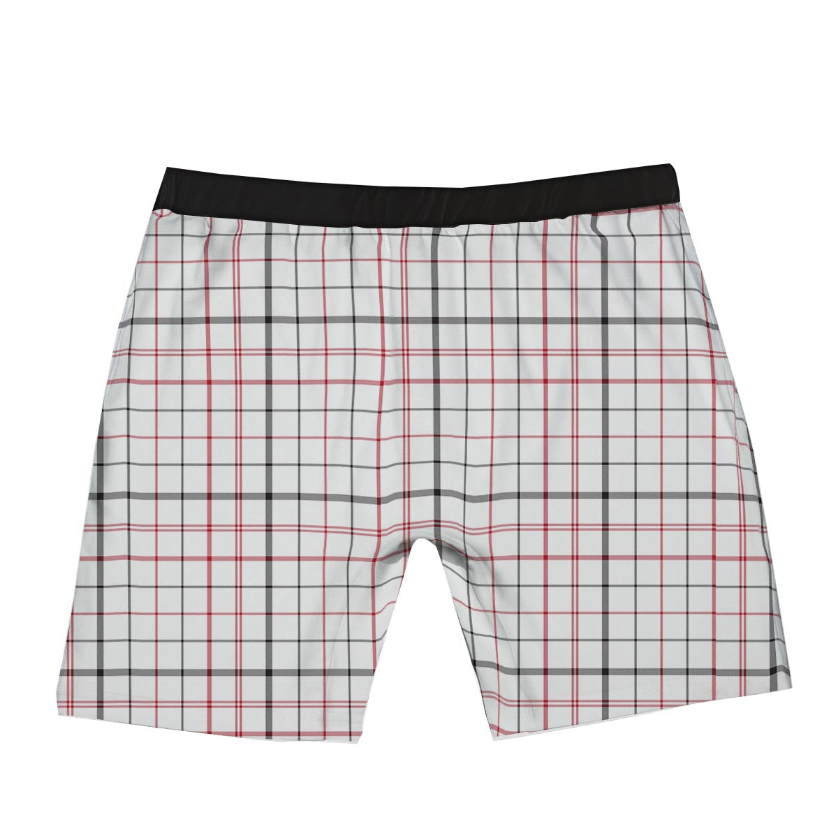 Tattersall White And Red Print Pattern Boxer Briefs-grizzshop