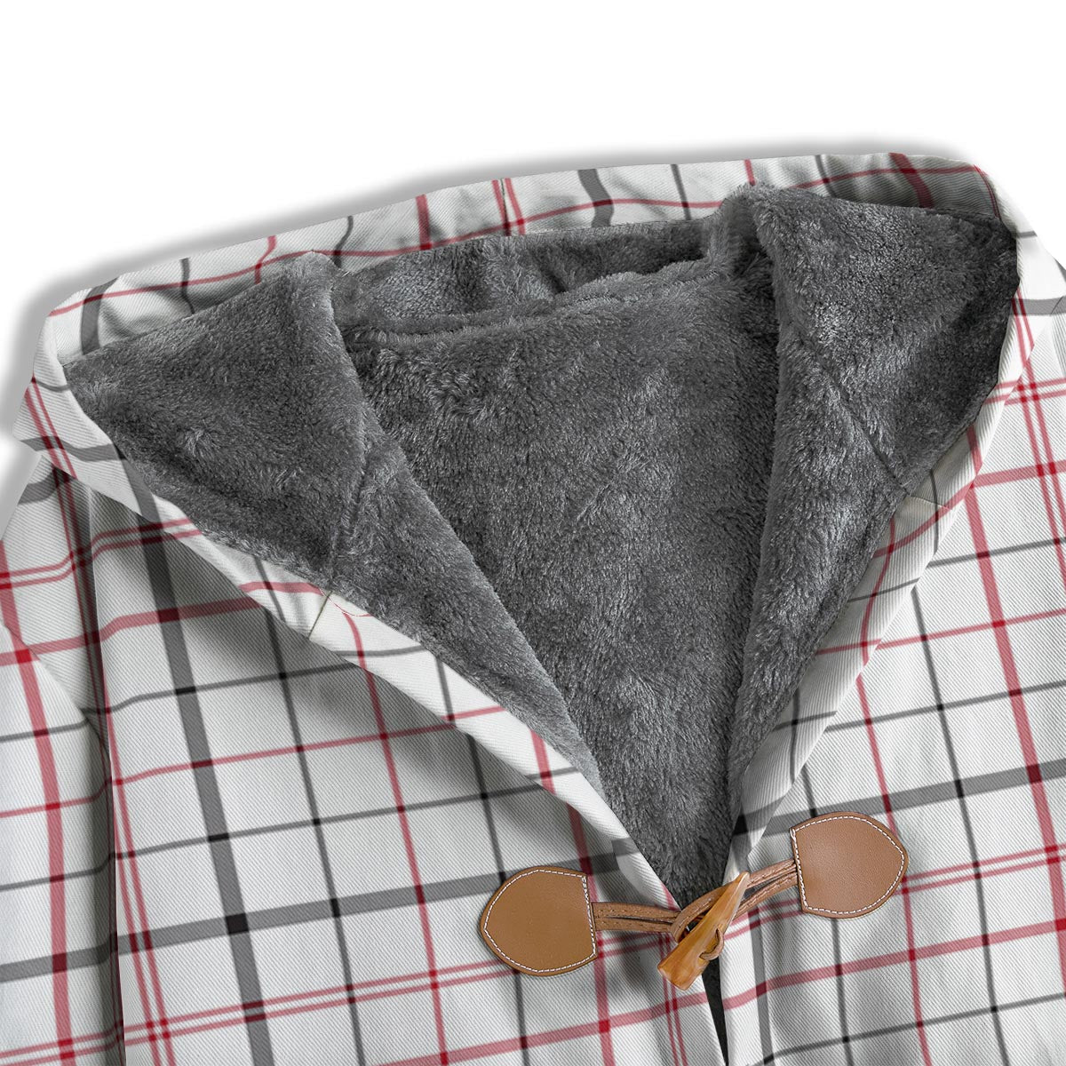 Tattersall White And Red Print Pattern Men's Windbreaker Jacket-grizzshop