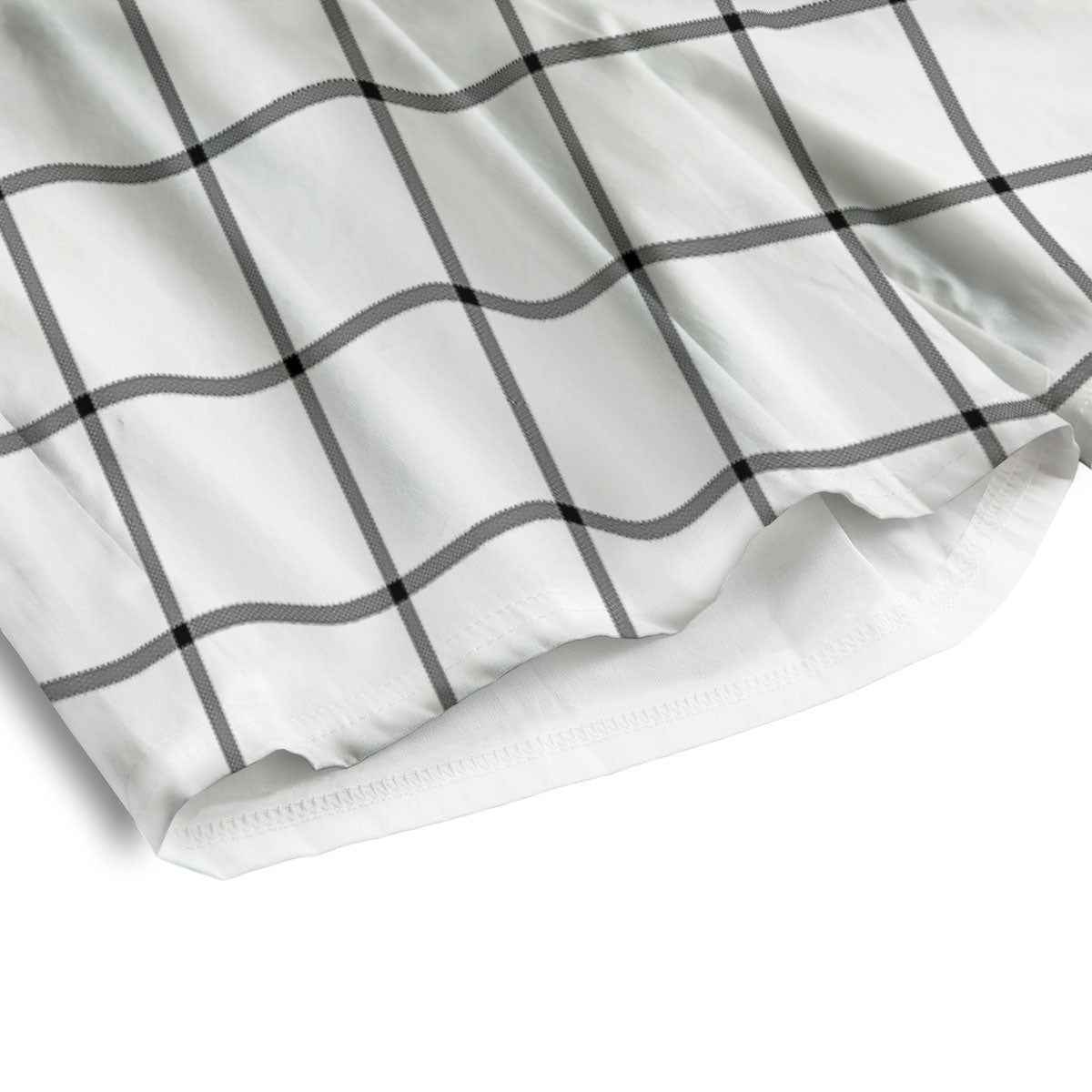 Tattersall White Print Pattern Men's Athletic Shorts