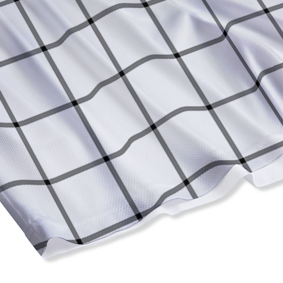 Tattersall White Print Pattern Mesh Shorts