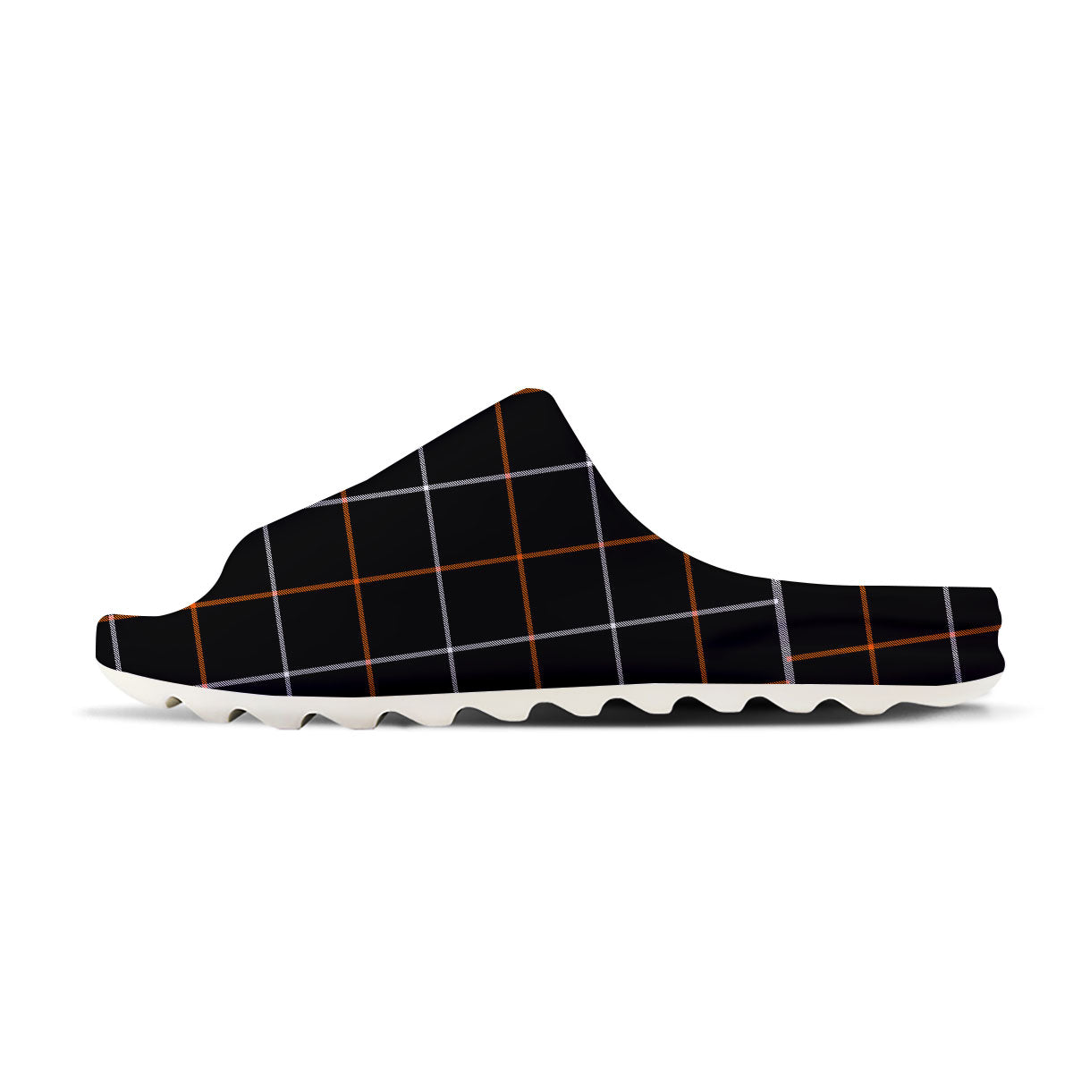 Tattersall Black Halloween Print Pattern Sandals-grizzshop