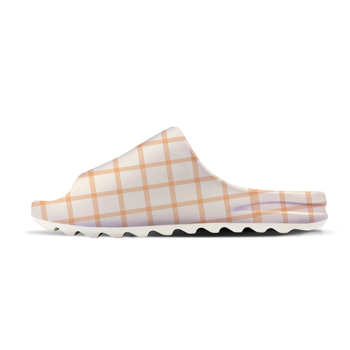 Tattersall Orange Pastel Print Pattern Sandals-grizzshop