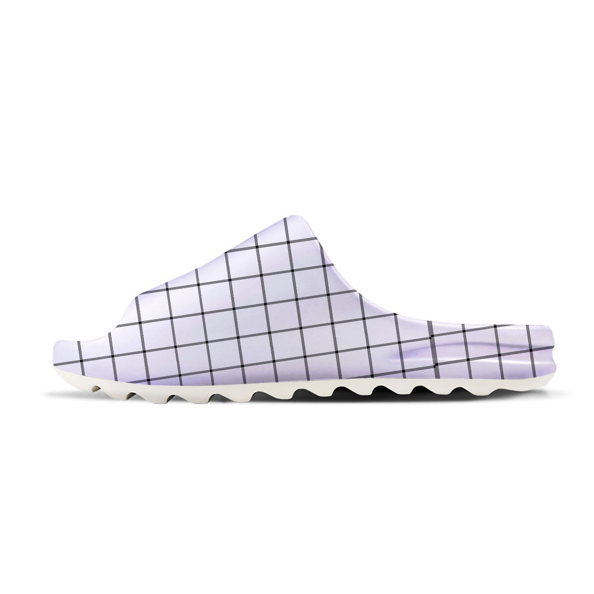 Tattersall White Print Pattern Sandals-grizzshop