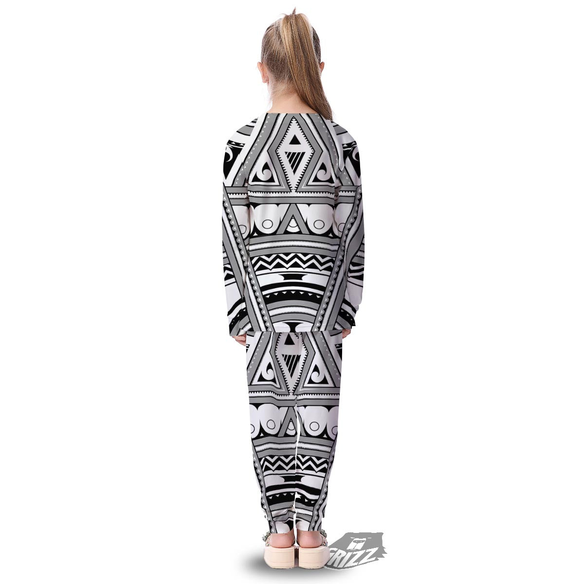 Tatto Polynesian Tribal Maori Print Kid's Pajamas-grizzshop