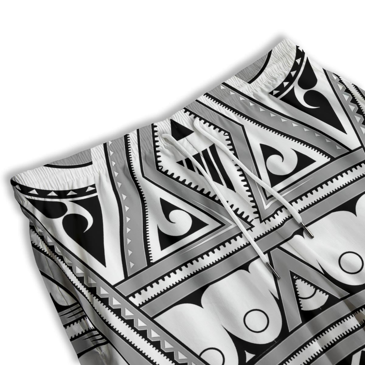 Tatto Polynesian Tribal Maori Print Men's Athletic Shorts