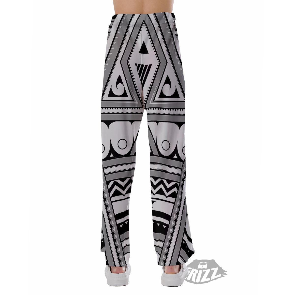 Tatto Polynesian Tribal Maori Print Pajama Pants-grizzshop