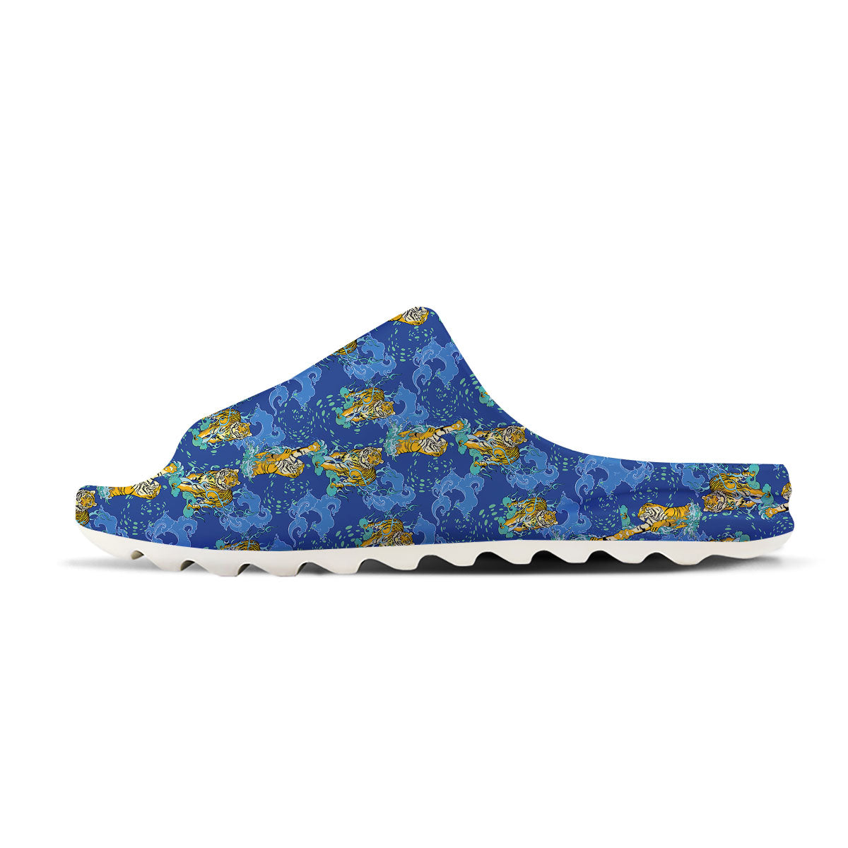 Tattoo Blue Tiger Print Pattern Sandals-grizzshop