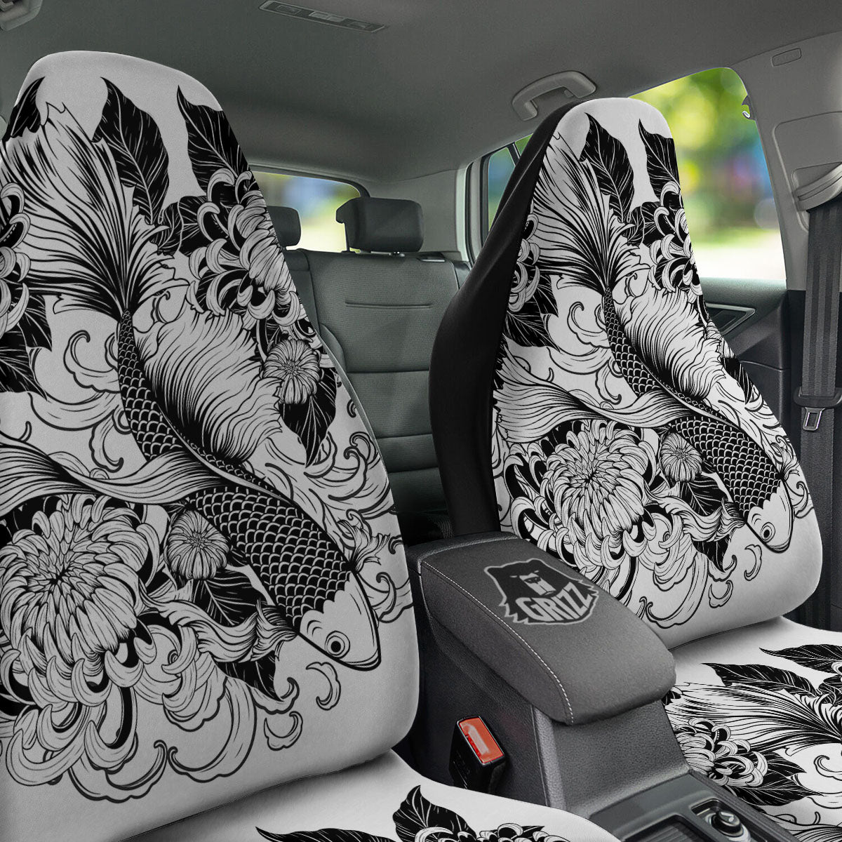 Tattoo Japanese Elemental Print Car Seat Covers-grizzshop