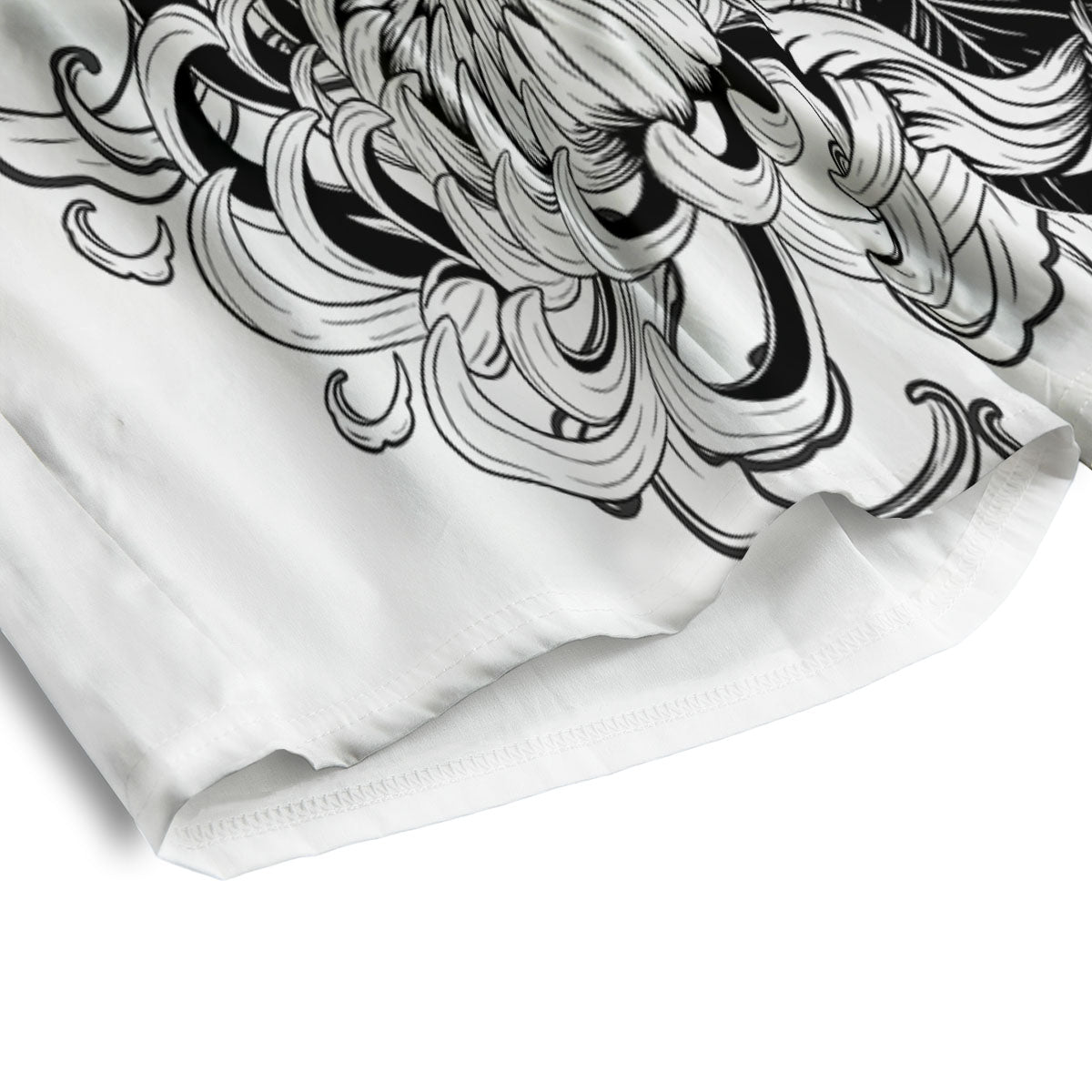 Tattoo Japanese Elemental Print Men's Athletic Shorts