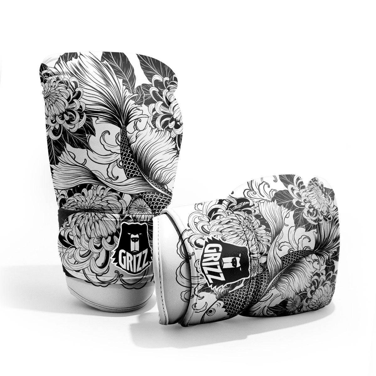 Tattoo Japanese Elemental Print Pro Boxing Glove
