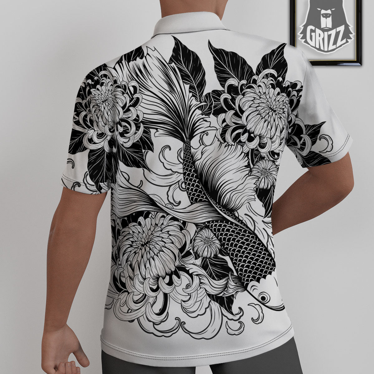Tattoo Japanese Elemental Print Untucked Shirts-grizzshop