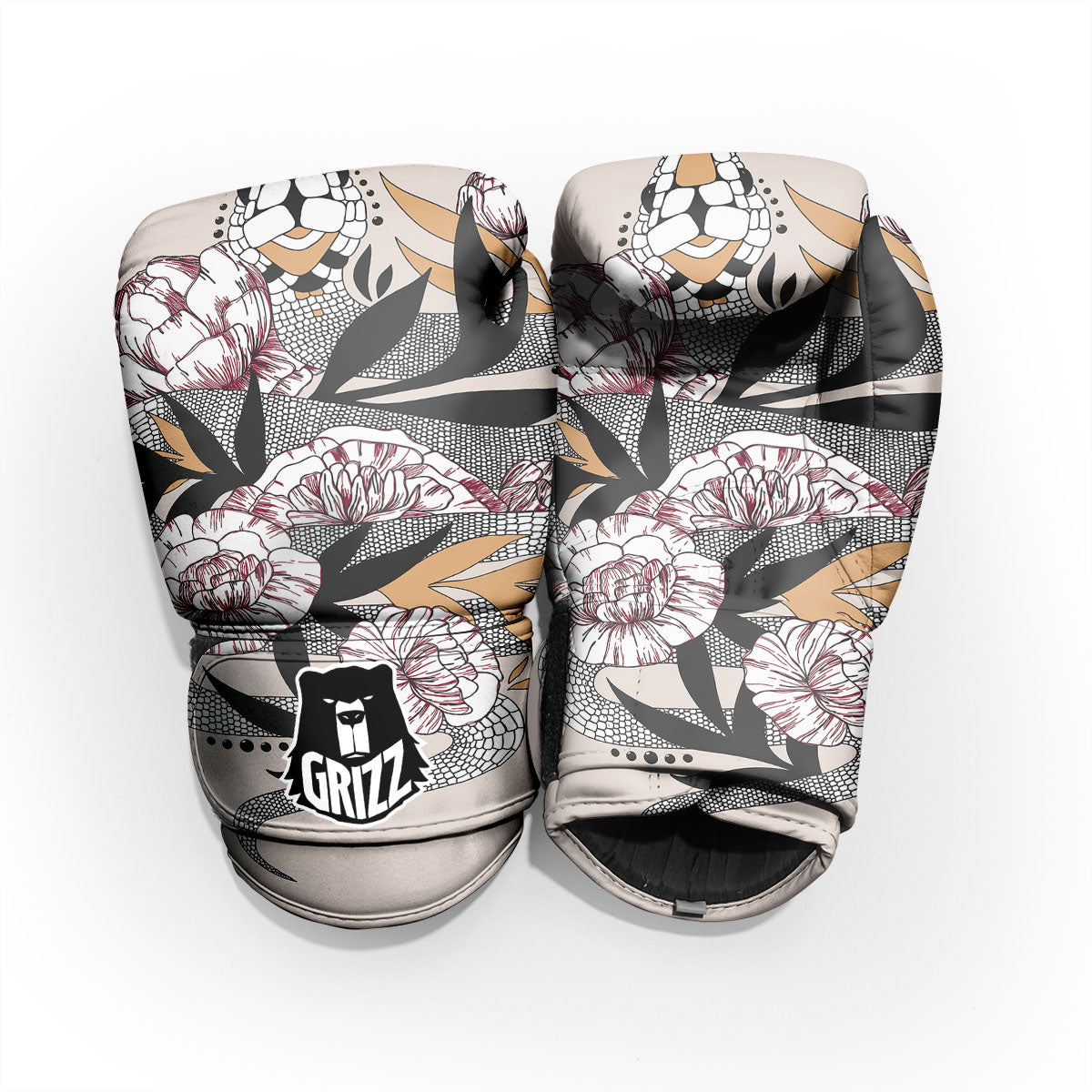 Tattoo Japanese Snake Print Pro Boxing Glove