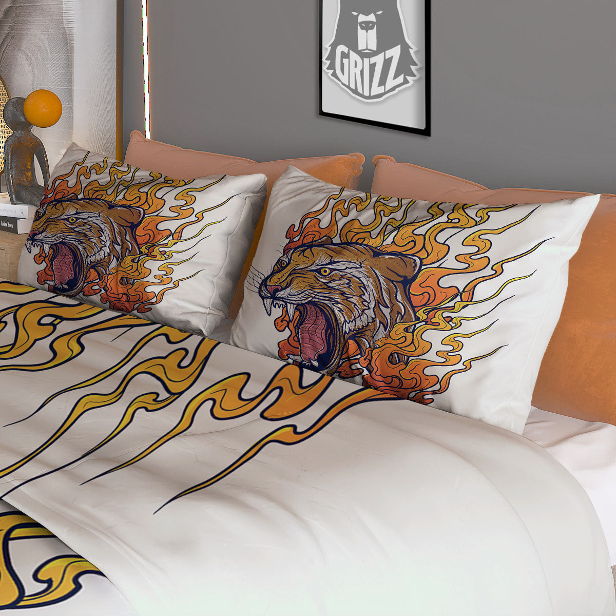Tattoo Japanese Tiger Print Duvet Cover Bedding Set