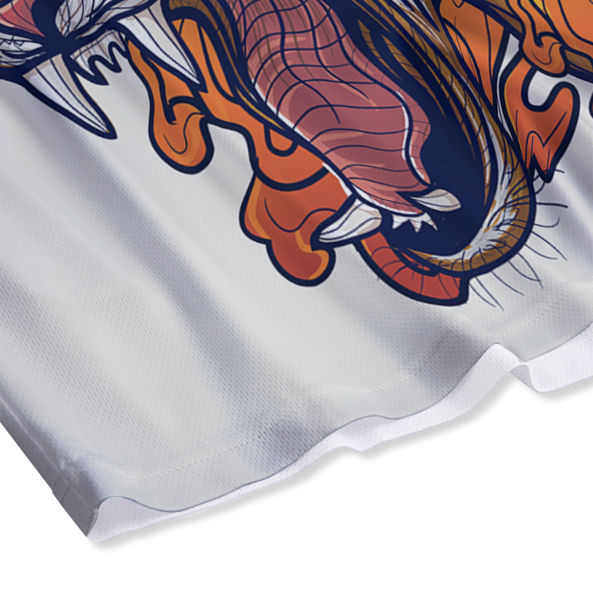 Tattoo Japanese Tiger Print Mesh Shorts
