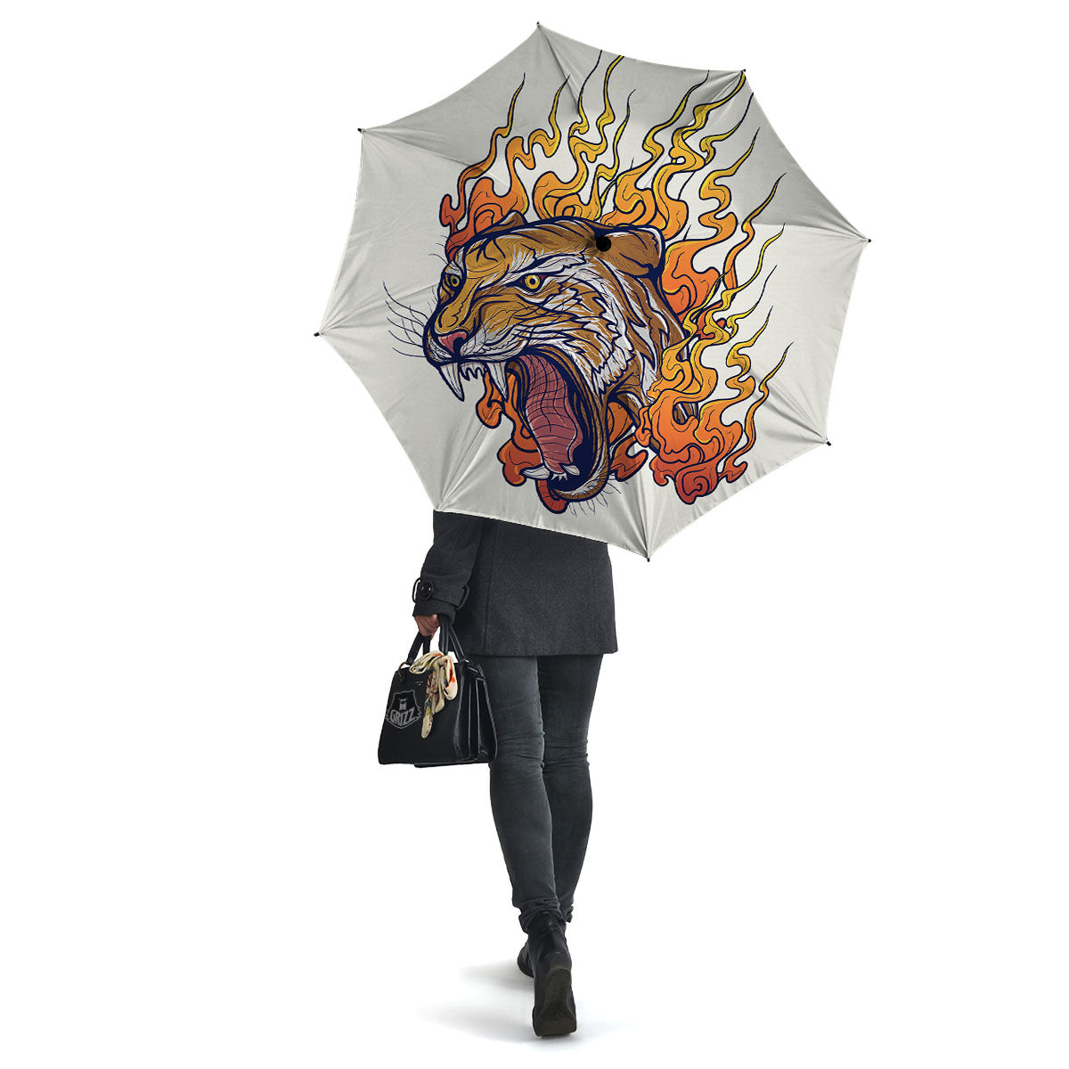 Tattoo Japanese Tiger Print Umbrella-grizzshop