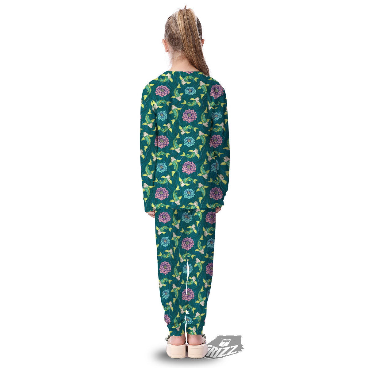 Tattoo Koi Carp Japanese Print Pattern Kid's Pajamas-grizzshop