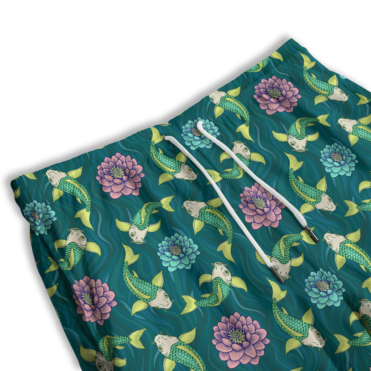 Tattoo Koi Carp Japanese Print Pattern Men's Athletic Shorts