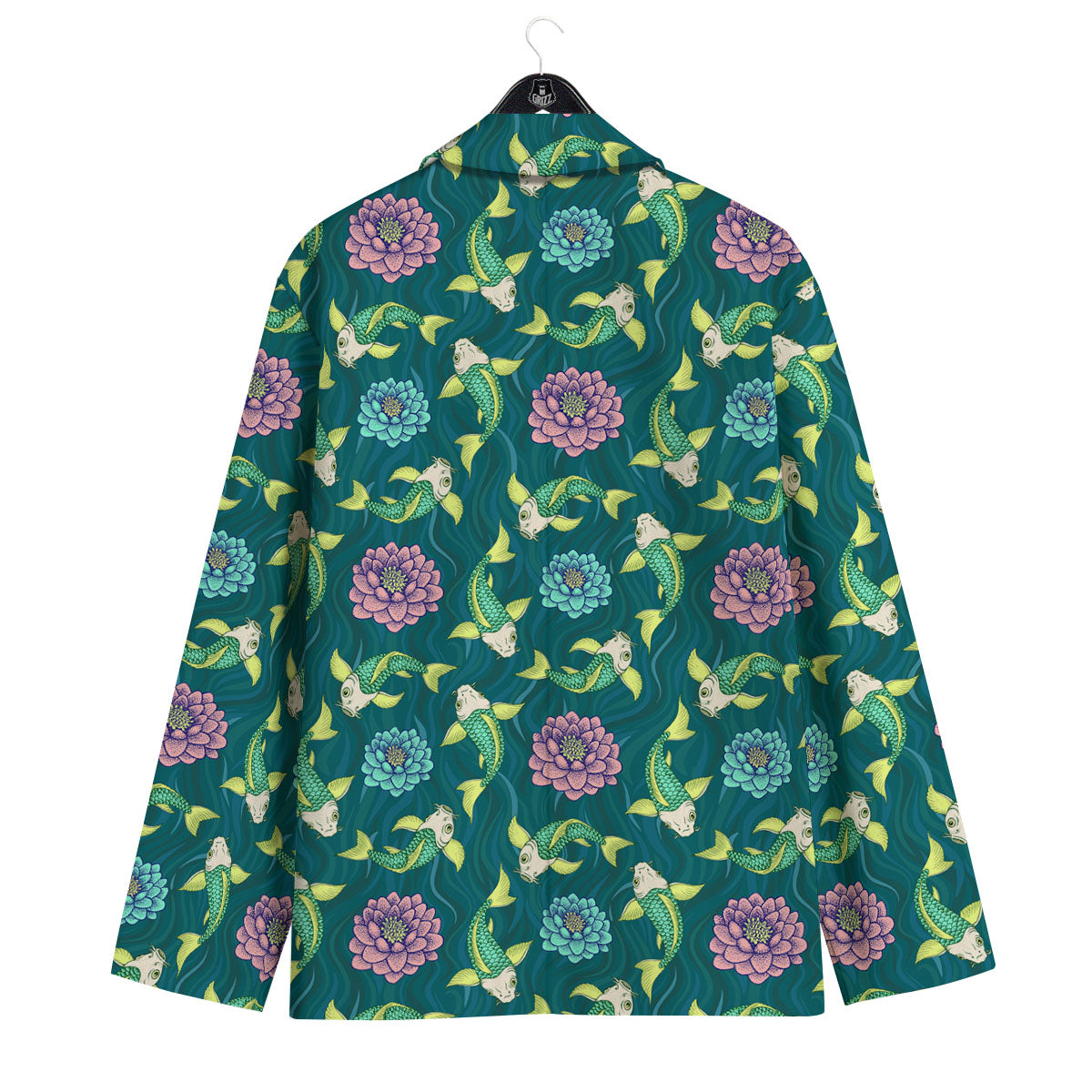 Tattoo Koi Carp Japanese Print Pattern Men's Sport Coat-grizzshop