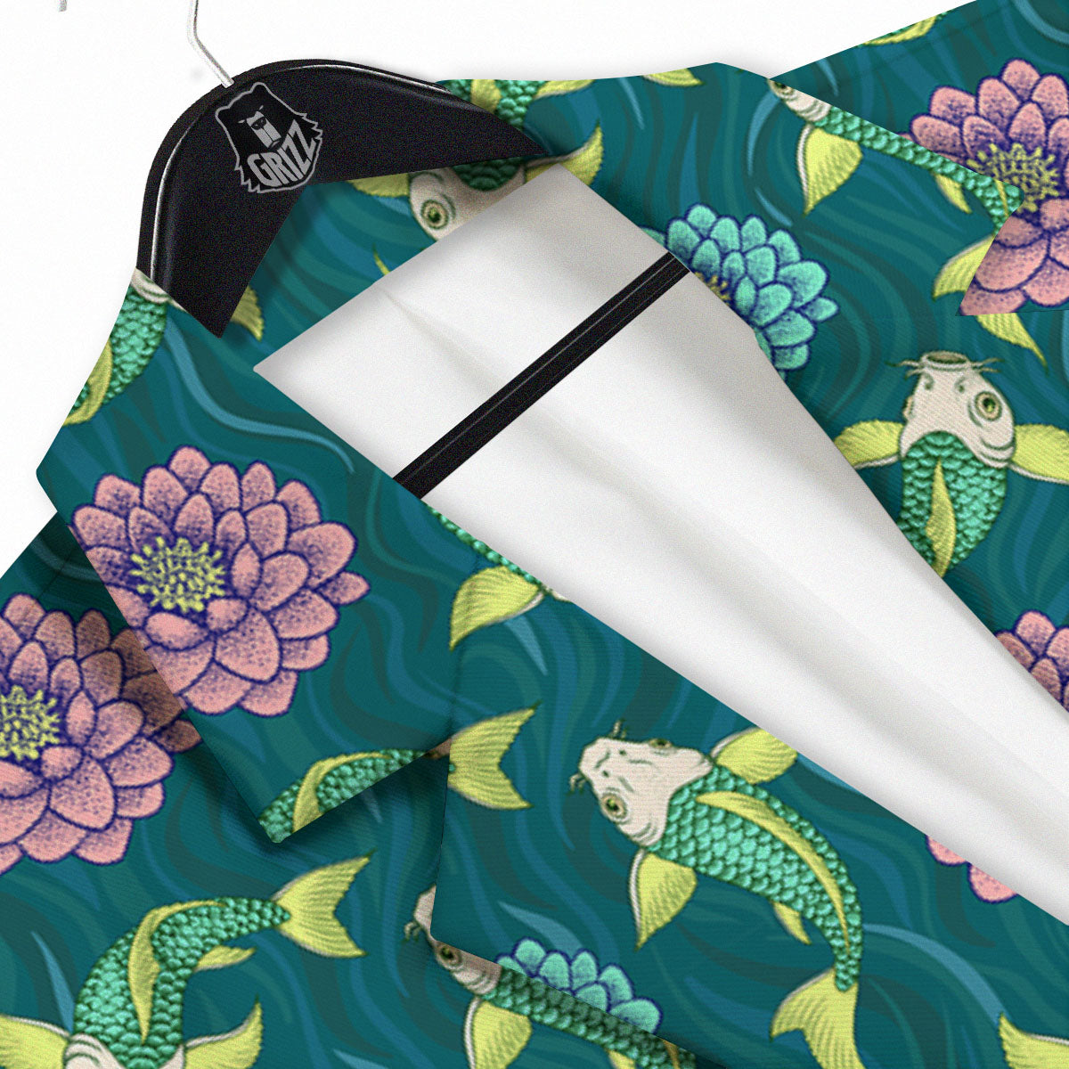 Tattoo Koi Carp Japanese Print Pattern Men's Sport Coat-grizzshop
