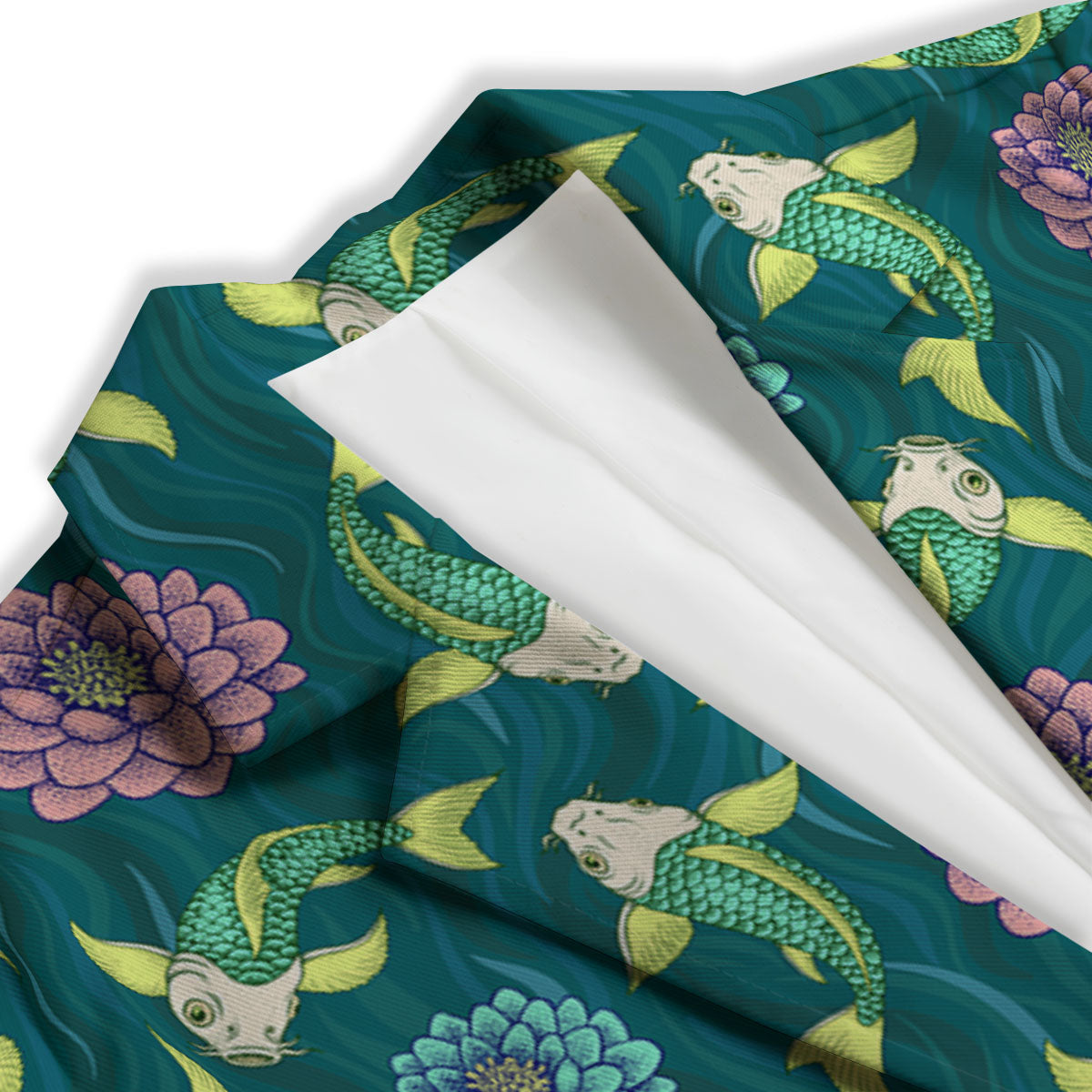 Tattoo Koi Carp Japanese Print Pattern Women's Blazer-grizzshop
