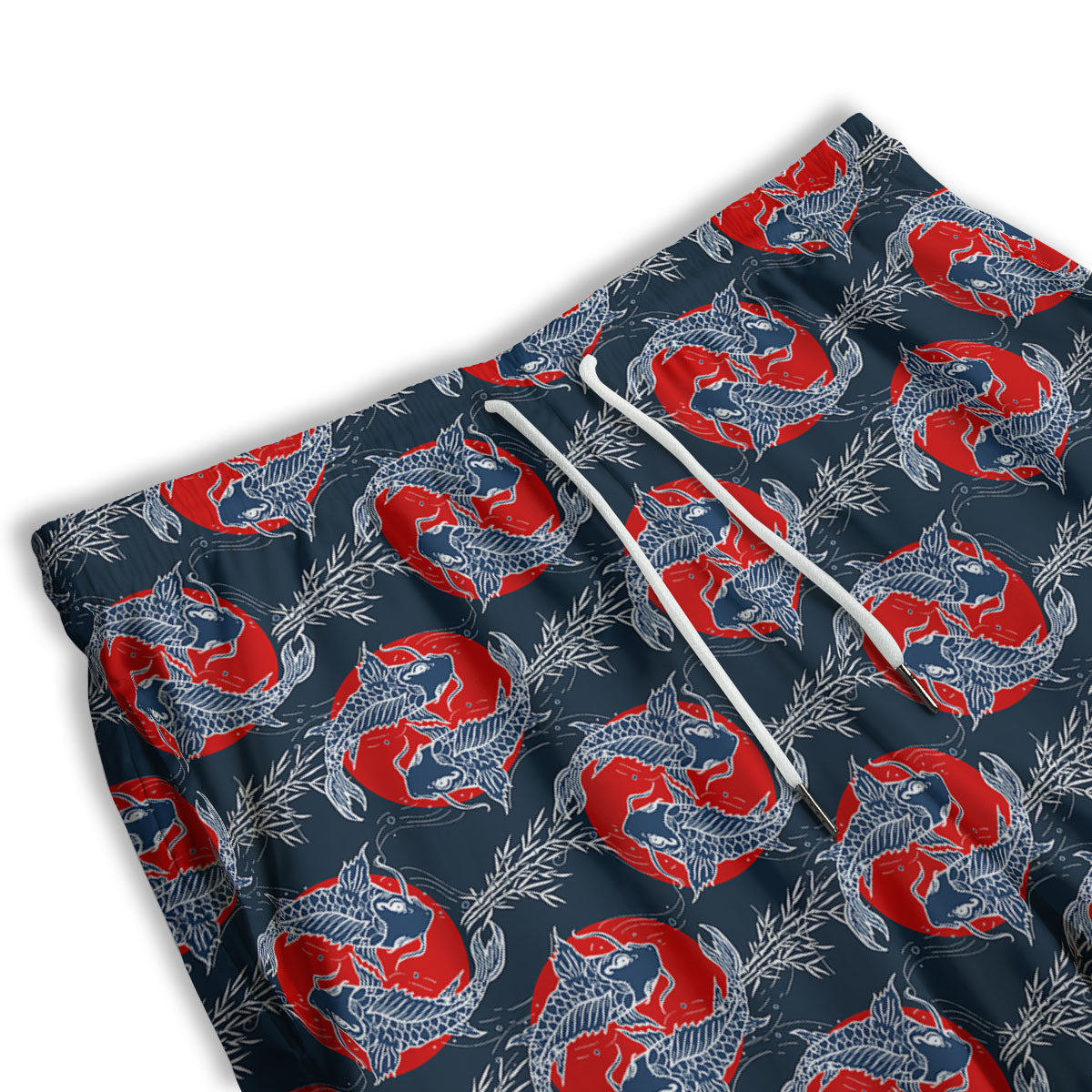 Tattoo Koi Fish Japanese Print Pattern Men's Athletic Shorts