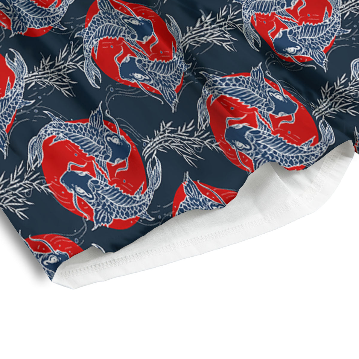 Tattoo Koi Fish Japanese Print Pattern Men's Athletic Shorts