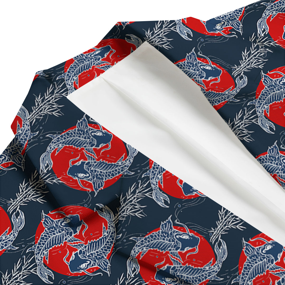 Tattoo Koi Fish Japanese Print Pattern Men's Blazer-grizzshop