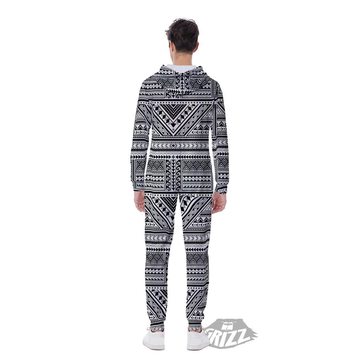 Tattoo Maori Polynesian Print Pattern Men's Jumpsuit-grizzshop