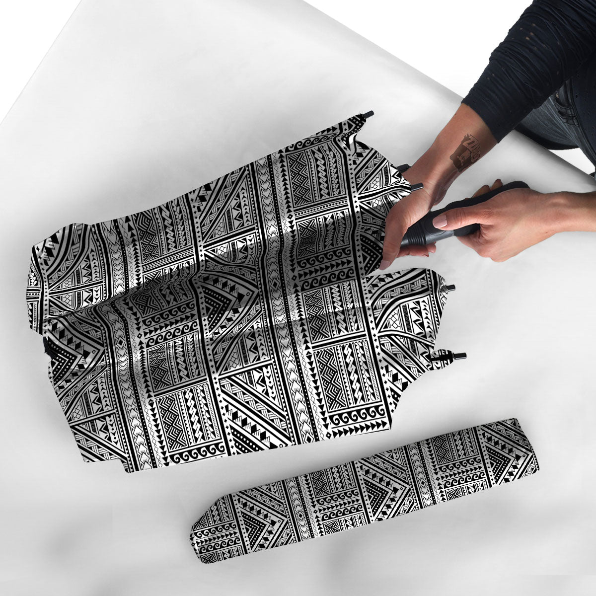 Tattoo Maori Polynesian Print Pattern Umbrella-grizzshop