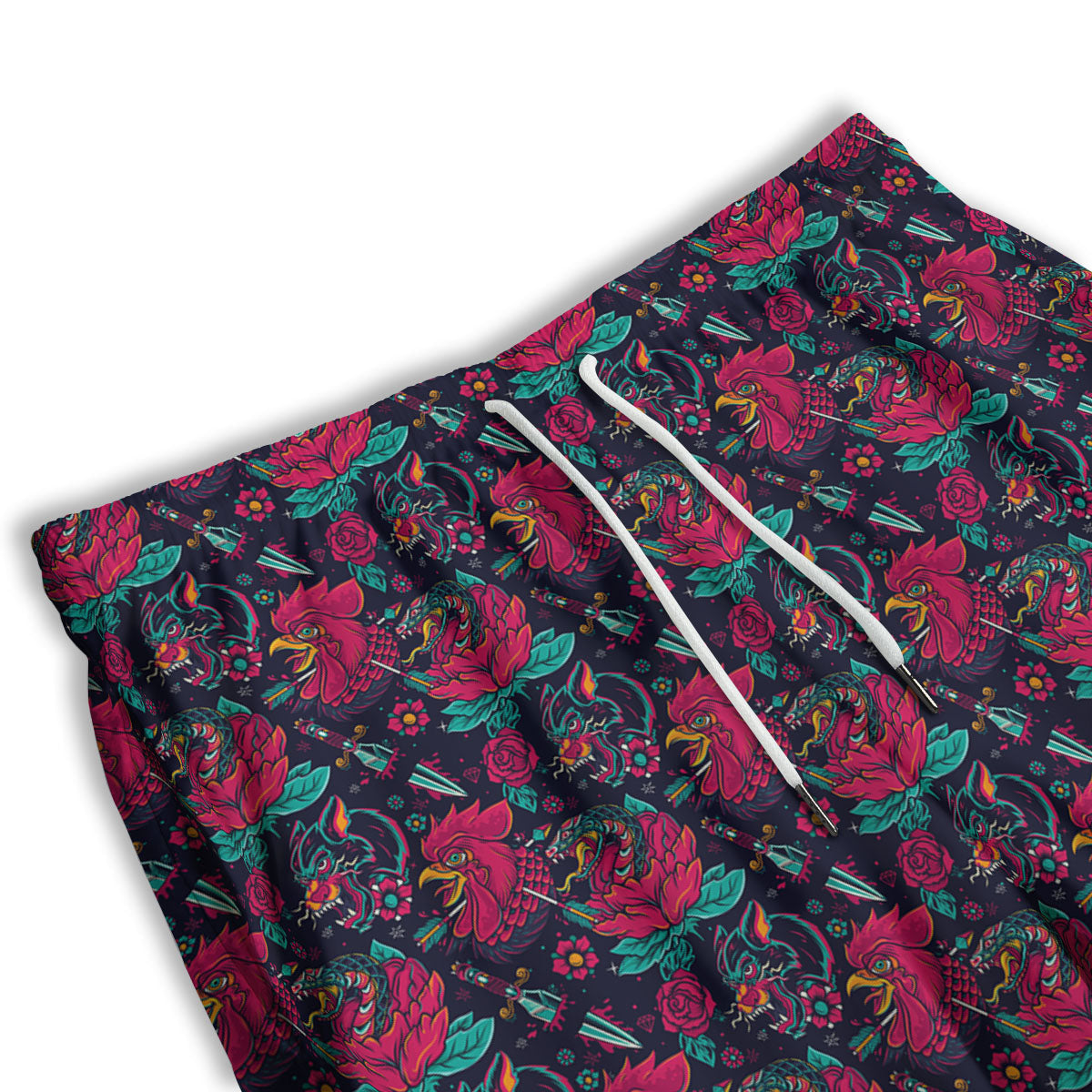 Tattoo Old School Print Pattern Men's Athletic Shorts
