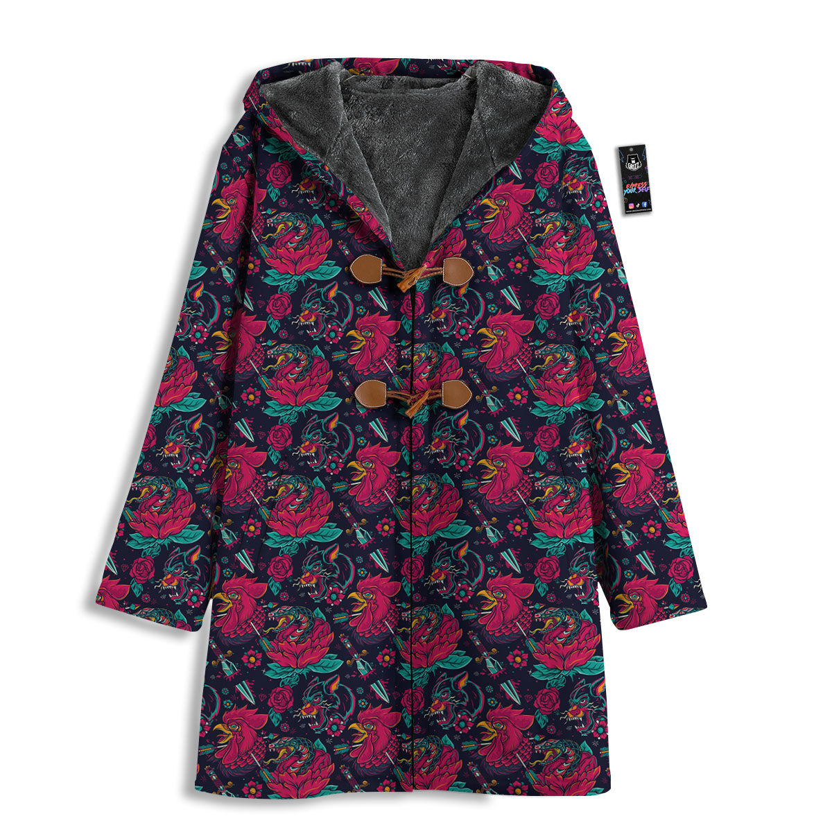 Tattoo Old School Print Pattern Men's Windbreaker Jacket-grizzshop