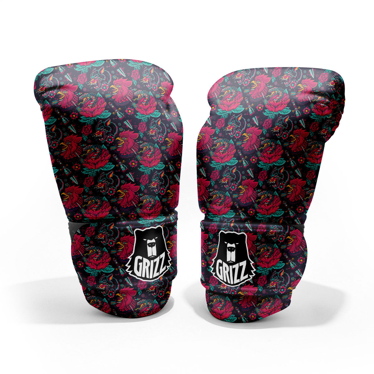 Tattoo Old School Print Pattern Pro Boxing Glove