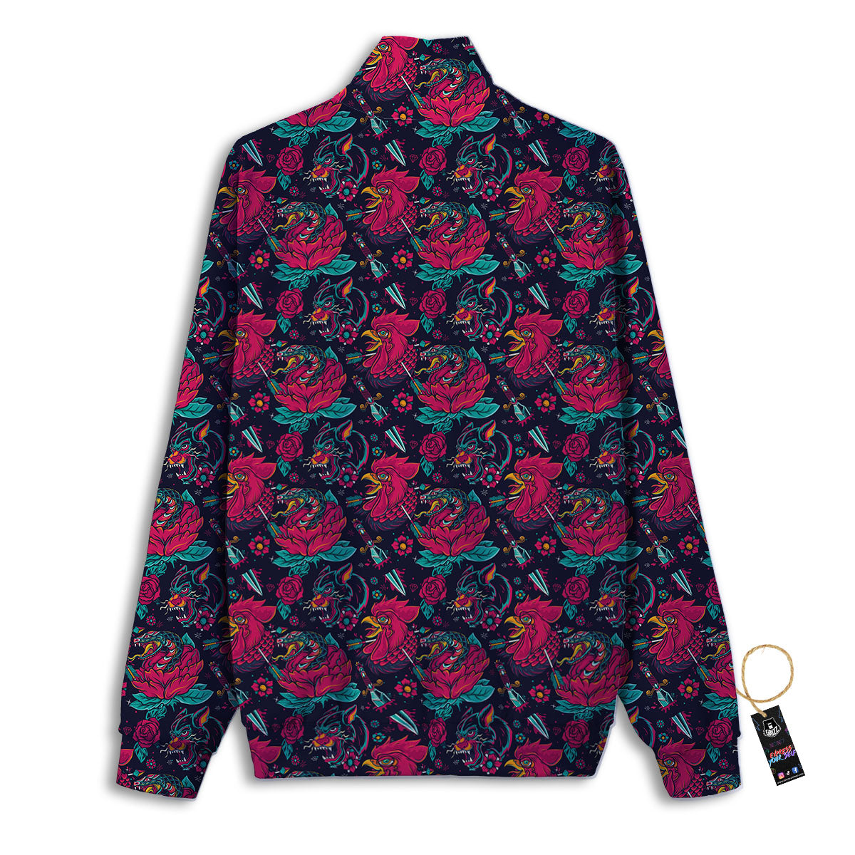 Tattoo Old School Print Pattern Track Jacket-grizzshop