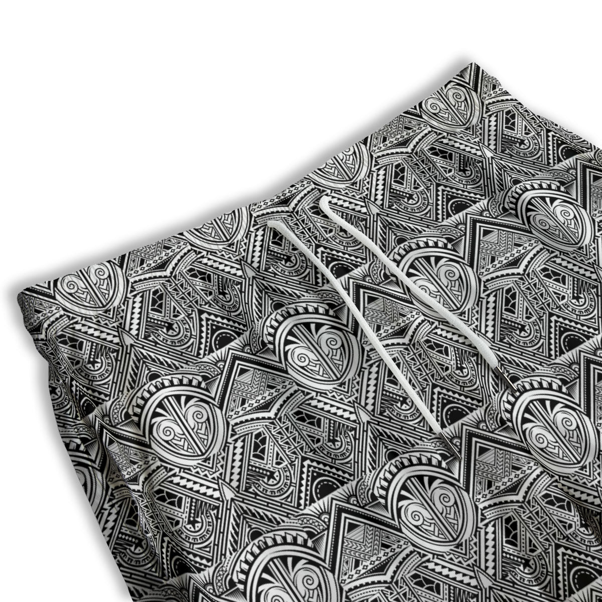 Tattoo Polynesian Tribal Print Pattern Men's Athletic Shorts
