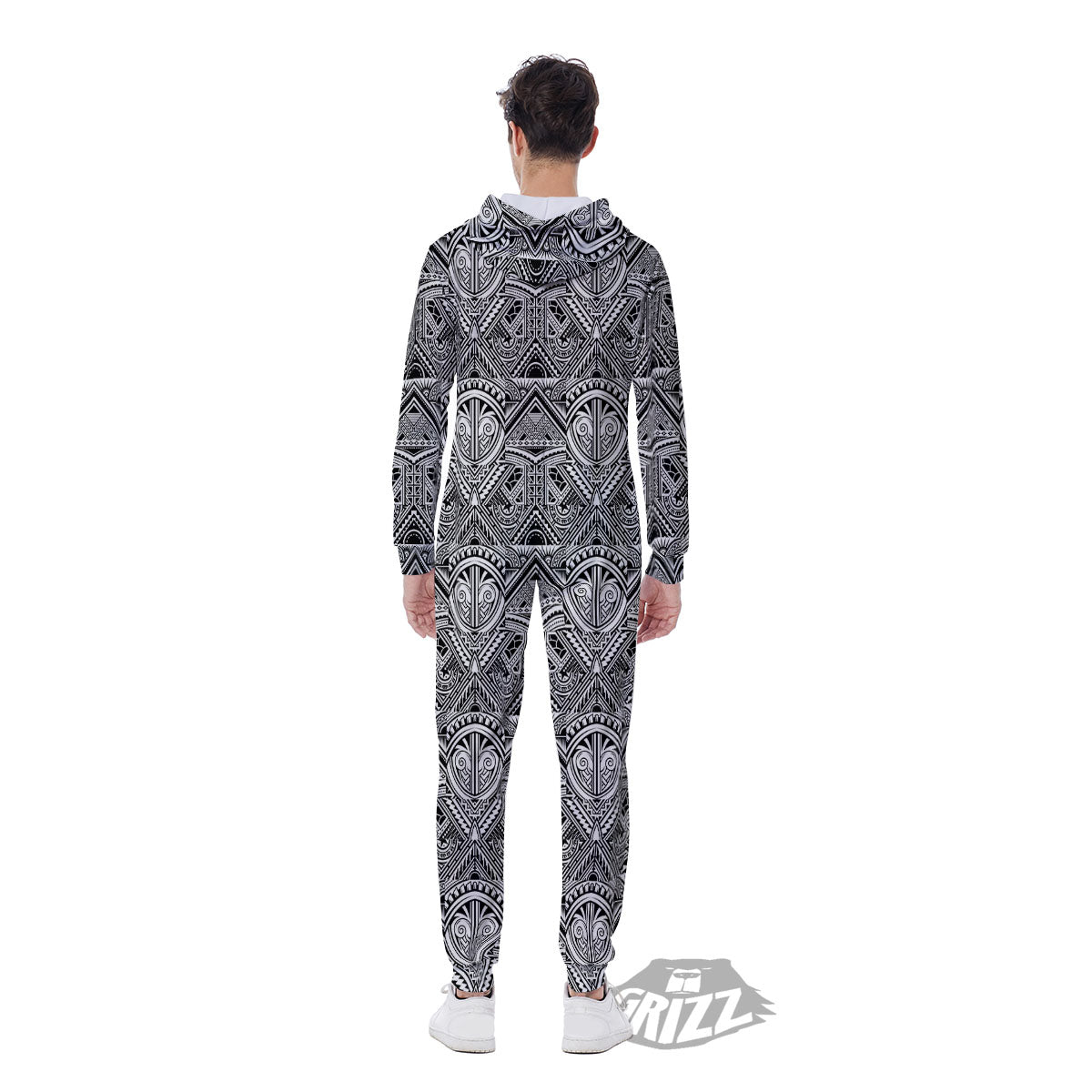 Tattoo Polynesian Tribal Print Pattern Men's Jumpsuit-grizzshop