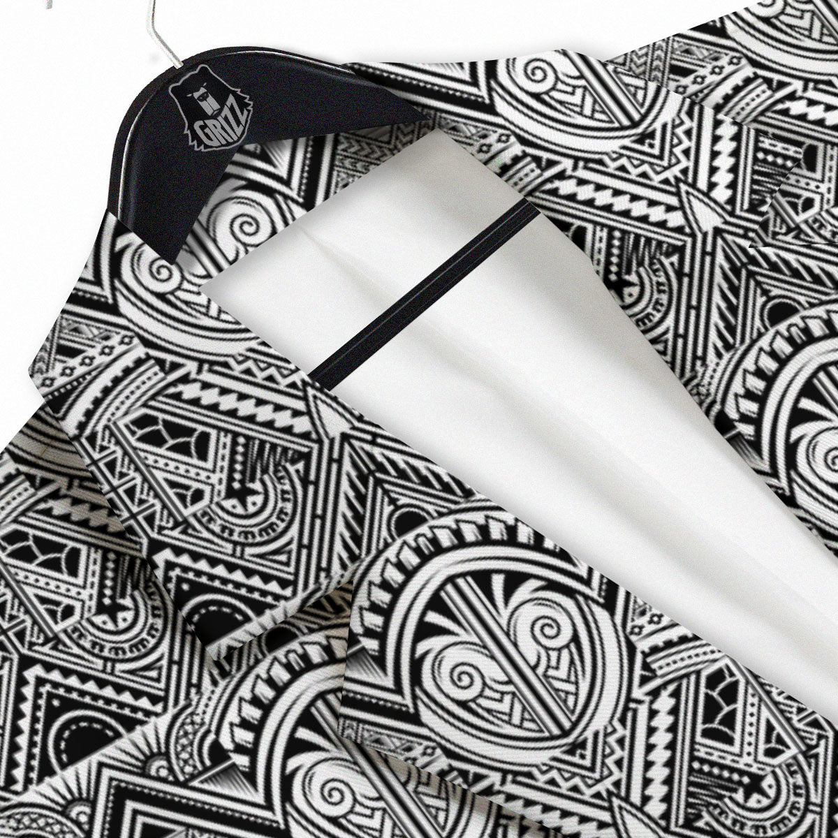 Tattoo Polynesian Tribal Print Pattern Men's Sport Coat-grizzshop