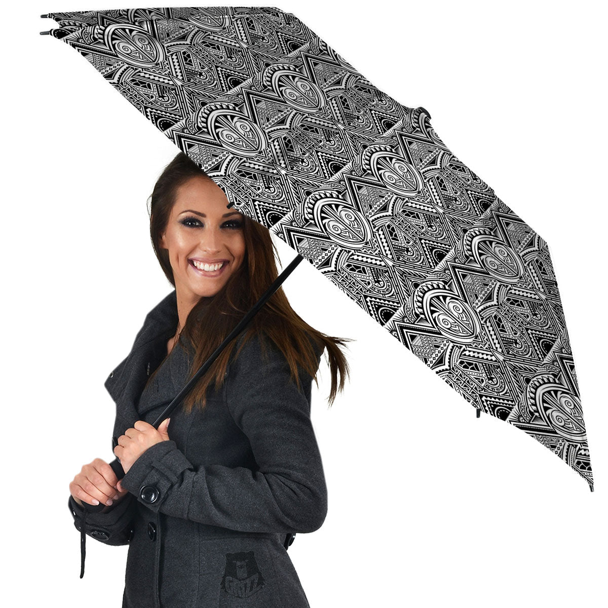 Tattoo Polynesian Tribal Print Pattern Umbrella-grizzshop