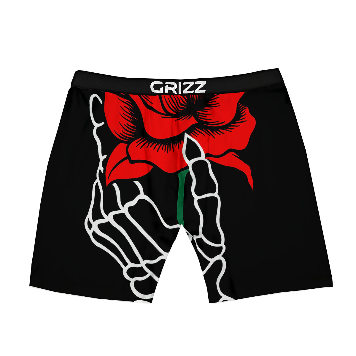 Tattoo Red Roses Print Boxer Briefs-grizzshop