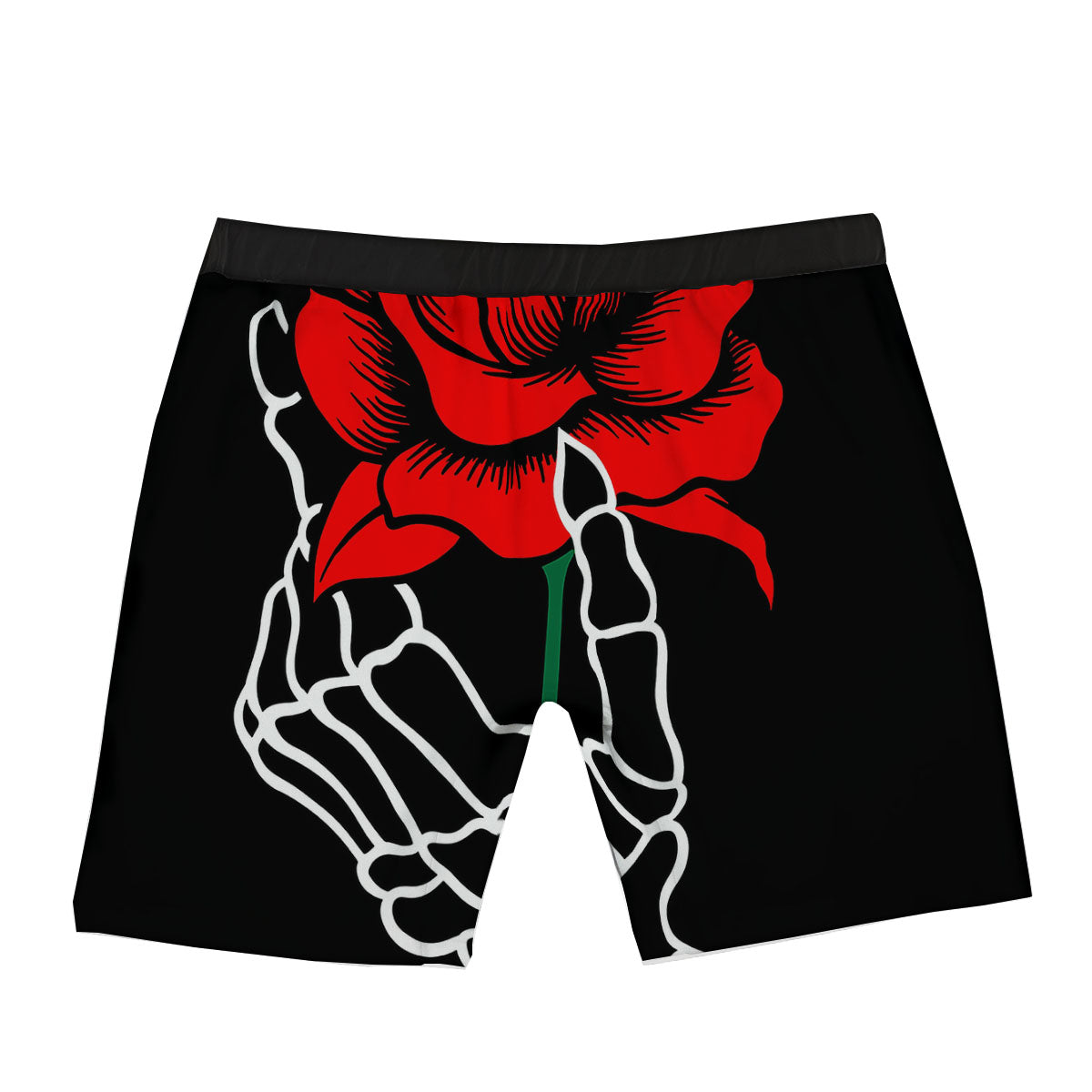 Tattoo Red Roses Print Boxer Briefs-grizzshop