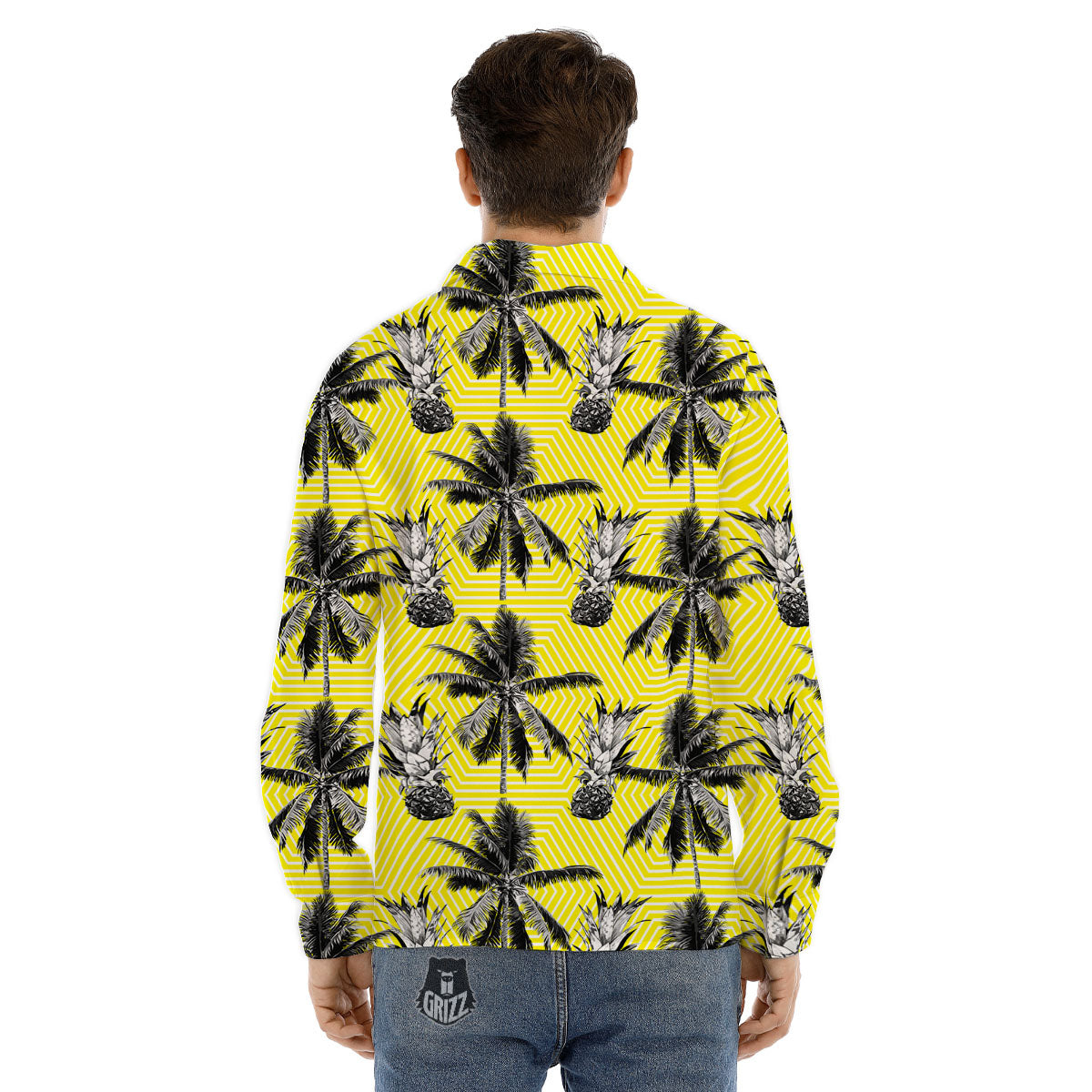 Tattoo Red Roses Print Men's Dress Shirts-grizzshop