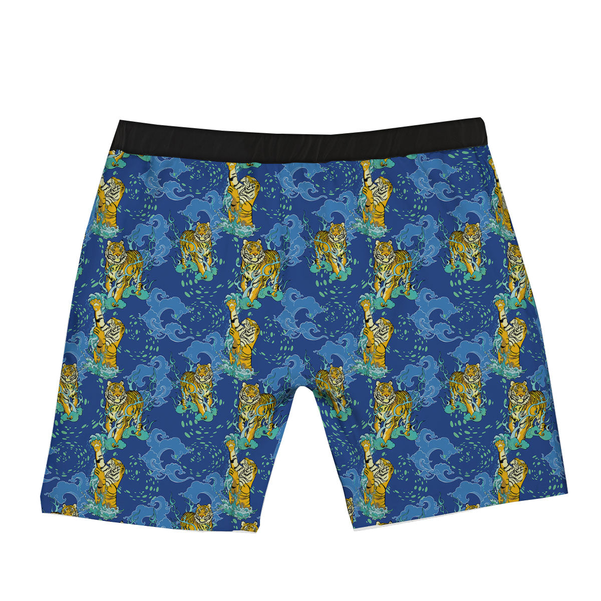 Tattoo Blue Tiger Print Pattern Boxer Briefs