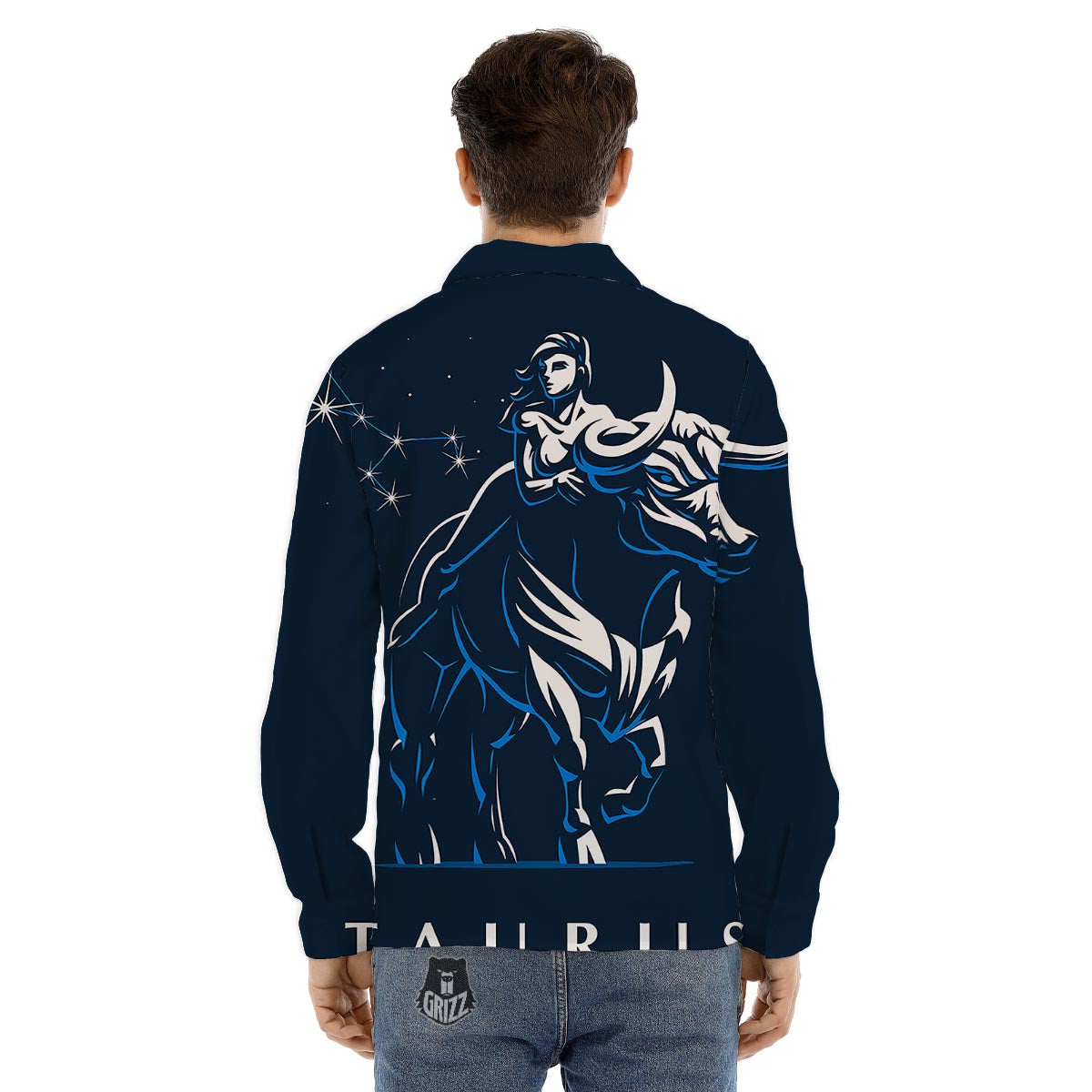 Taurus Constellation Sign Print Men's Dress Shirts-grizzshop