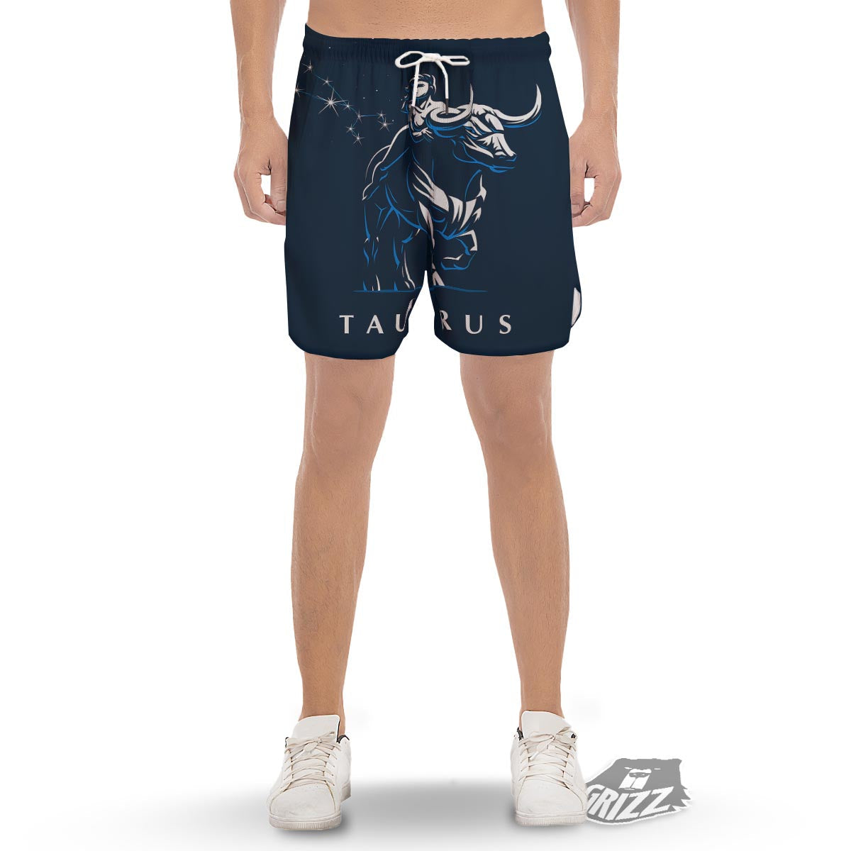 Taurus Constellation Sign Print Men's Gym Shorts-grizzshop