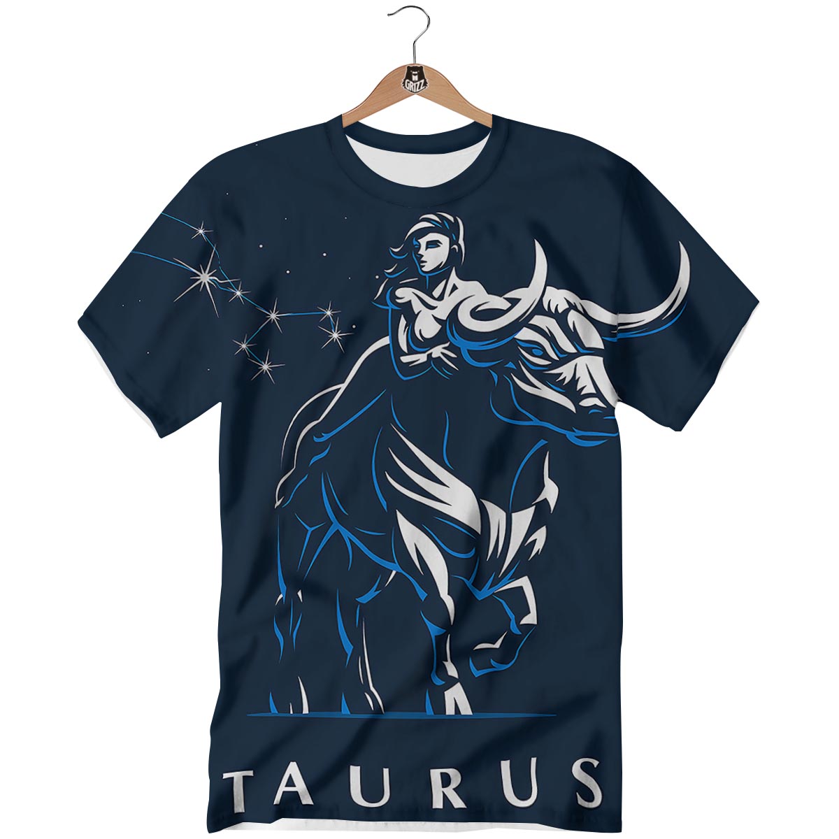 Taurus Constellation Sign Print T-Shirt-grizzshop