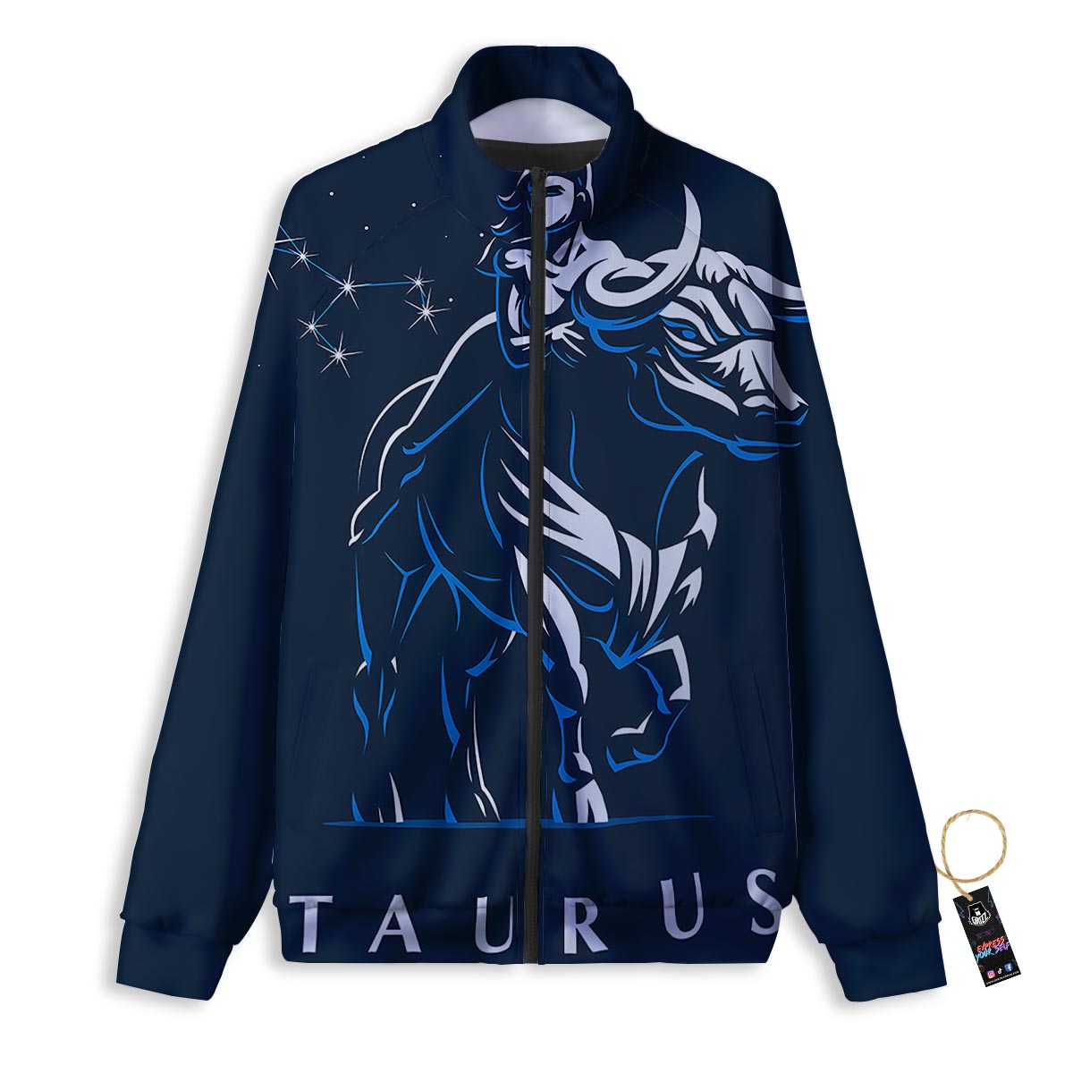 Taurus Constellation Sign Print Track Jacket-grizzshop