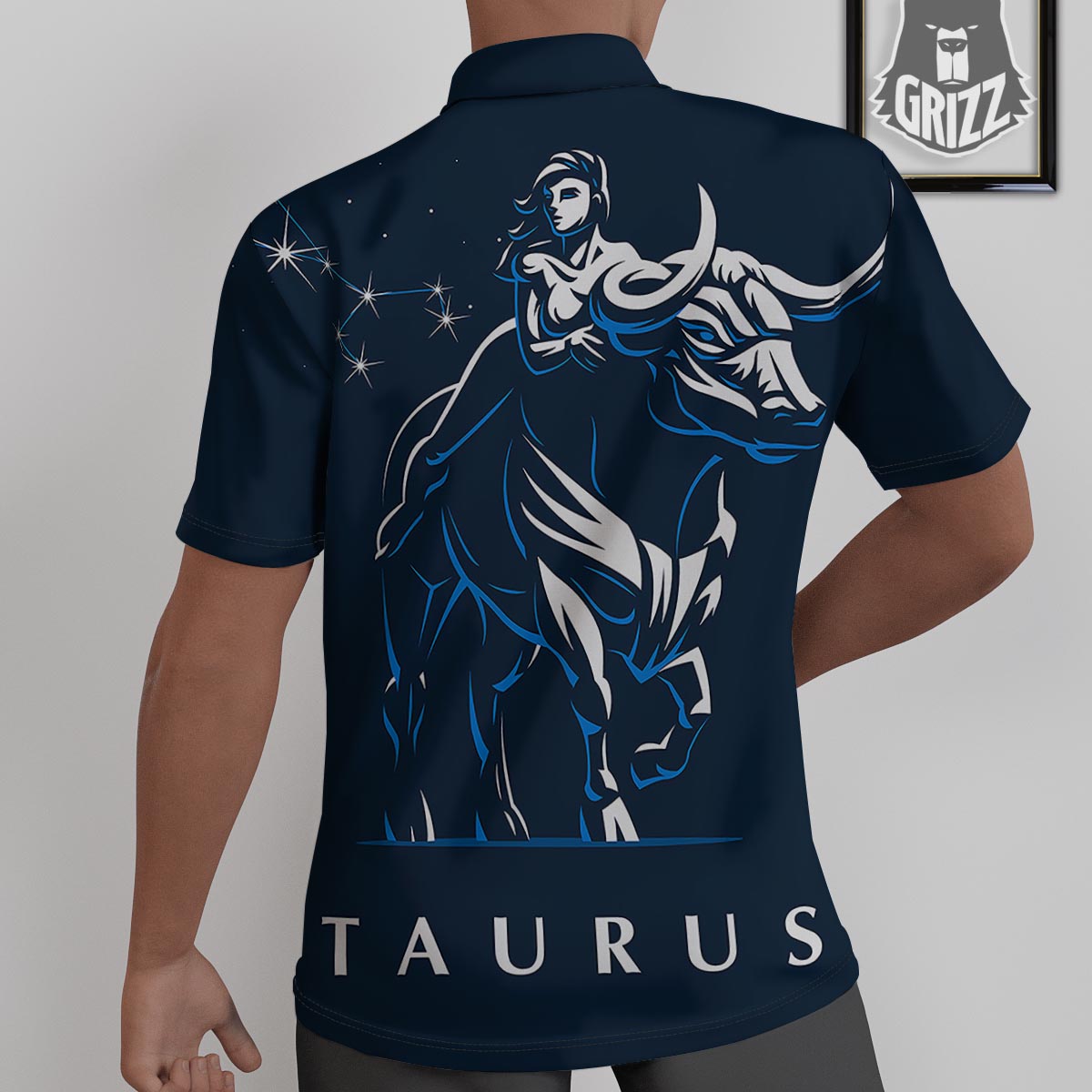 Taurus Constellation Sign Print Untucked Shirts-grizzshop