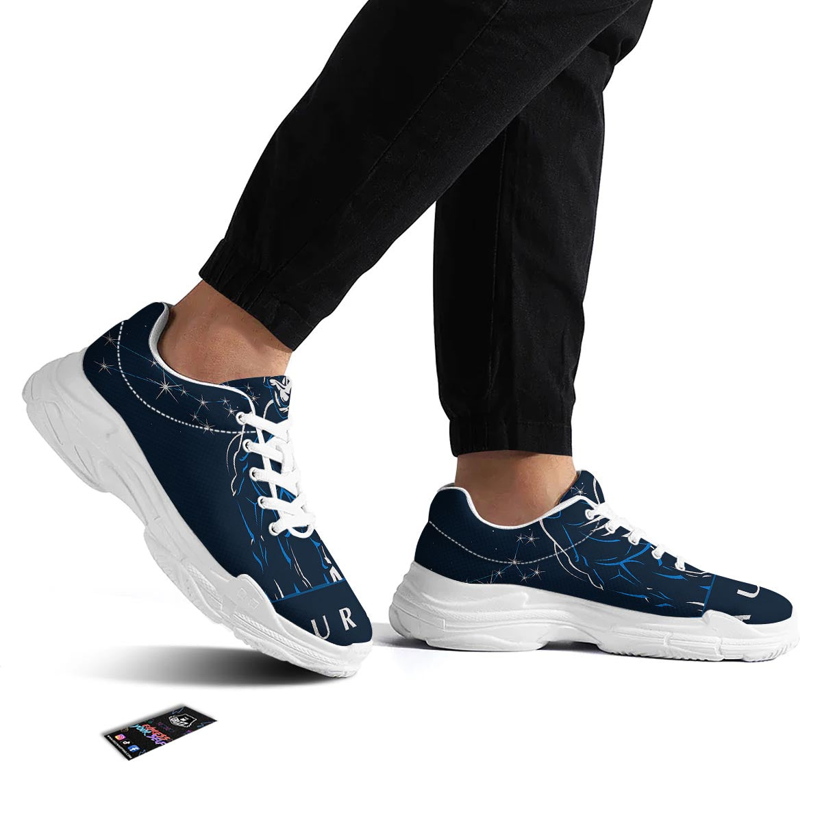 Taurus Constellation Sign Print White Chunky Shoes-grizzshop