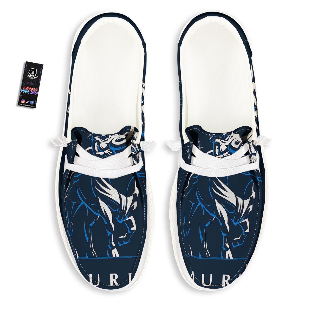 Taurus Constellation Sign Print White Loafers-grizzshop